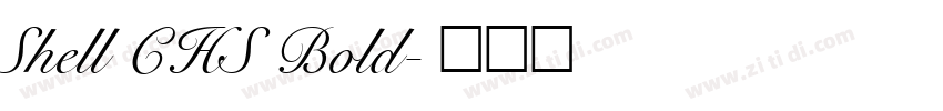 Shell CHS Bold字体转换